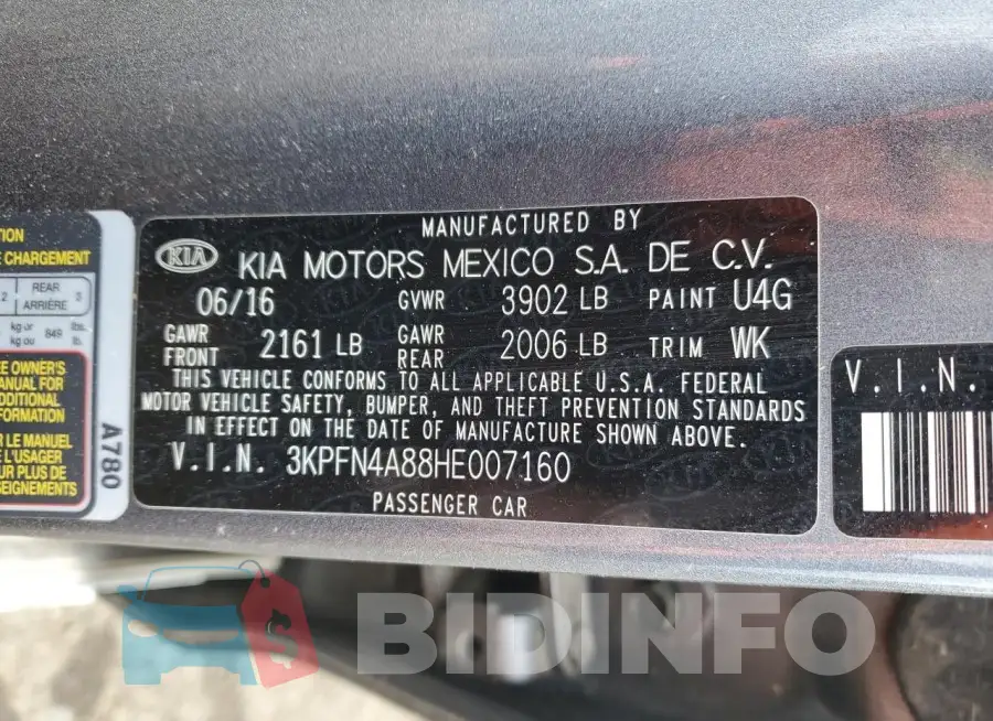 3KPFN4A88HE007160 Photo# 13