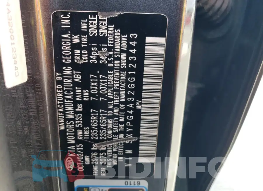 5XYPG4A32GG123443 Photo# 14