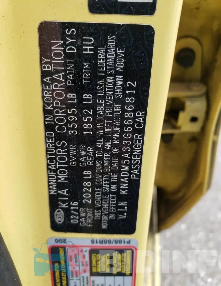 KNADM5A33G6686812 Photo# 12