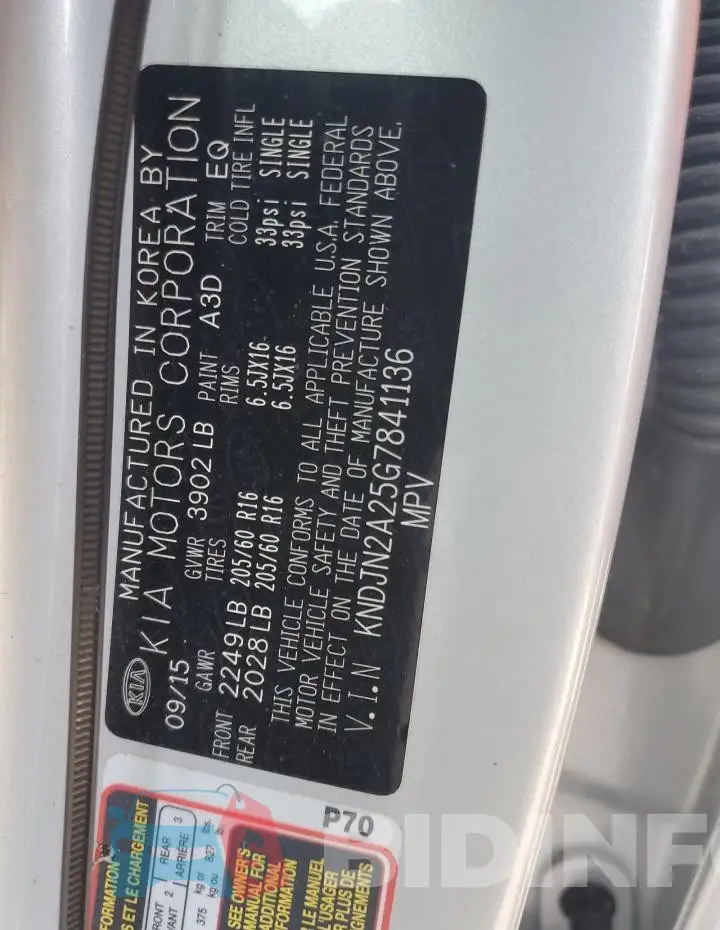 KNDJN2A25G7841136 Photo# 14