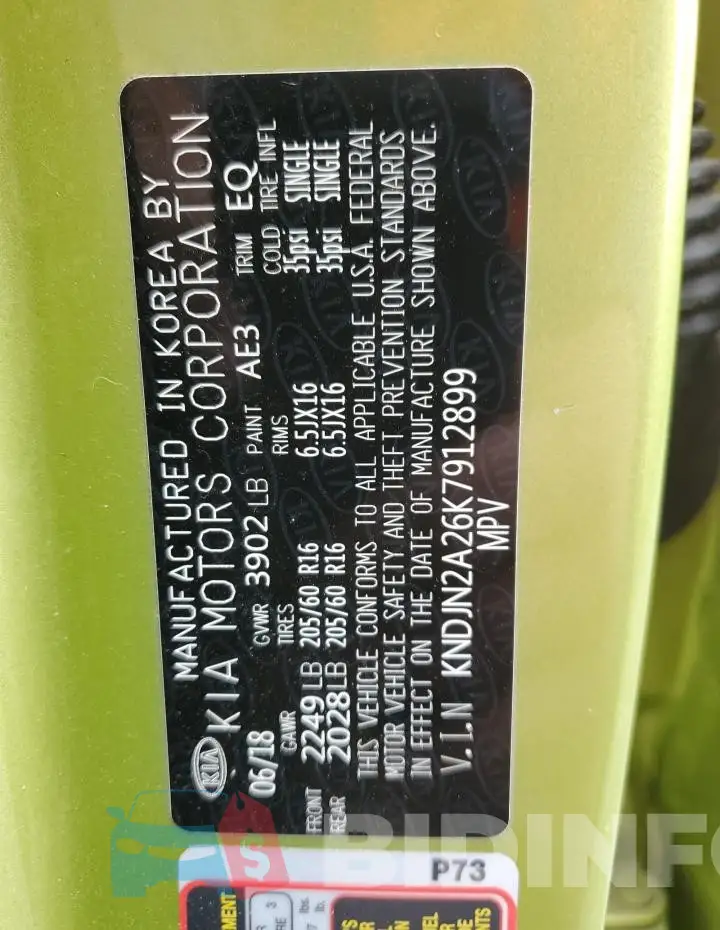 KNDJN2A26K7912899 Photo# 12