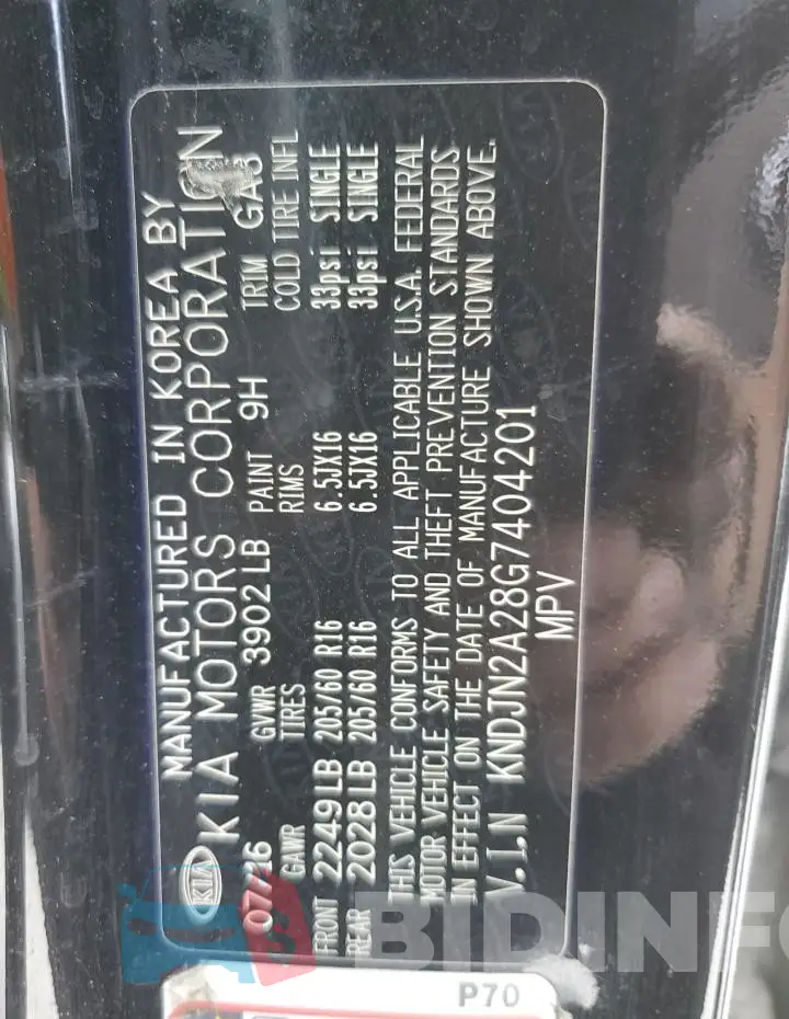 KNDJN2A28G7404201 Photo# 12