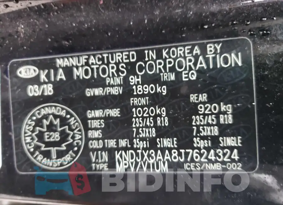 KNDJX3AA8J7624324 Photo# 14