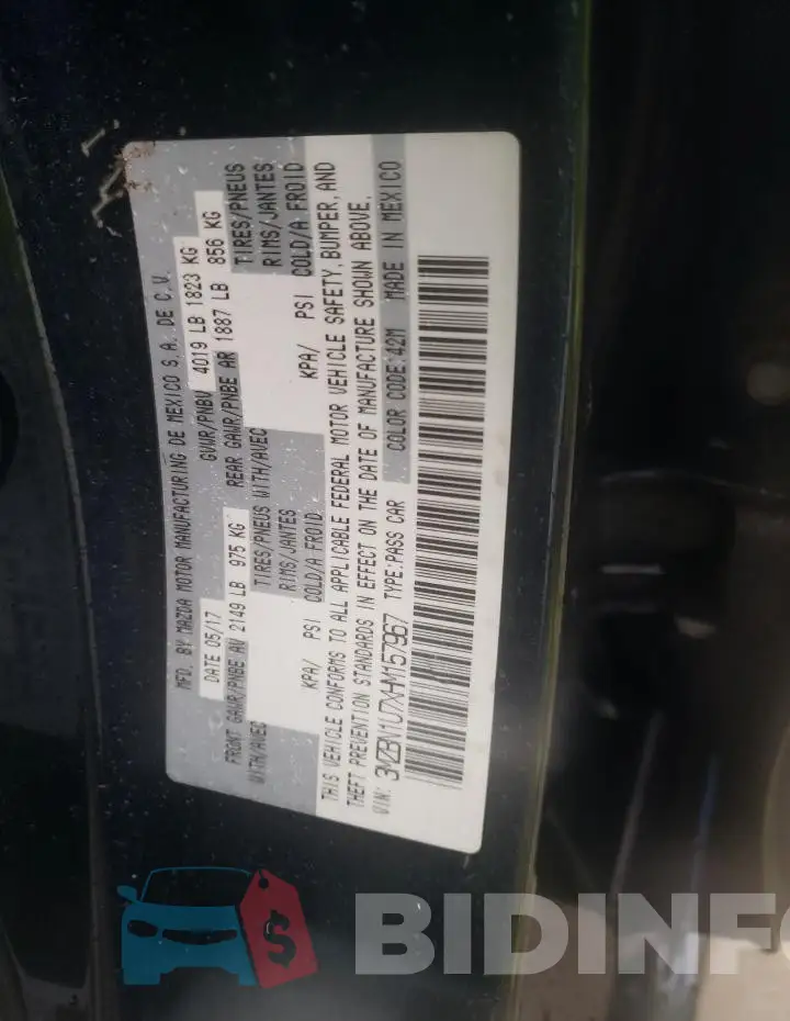 3MZBN1U7XHM157967 Photo# 12