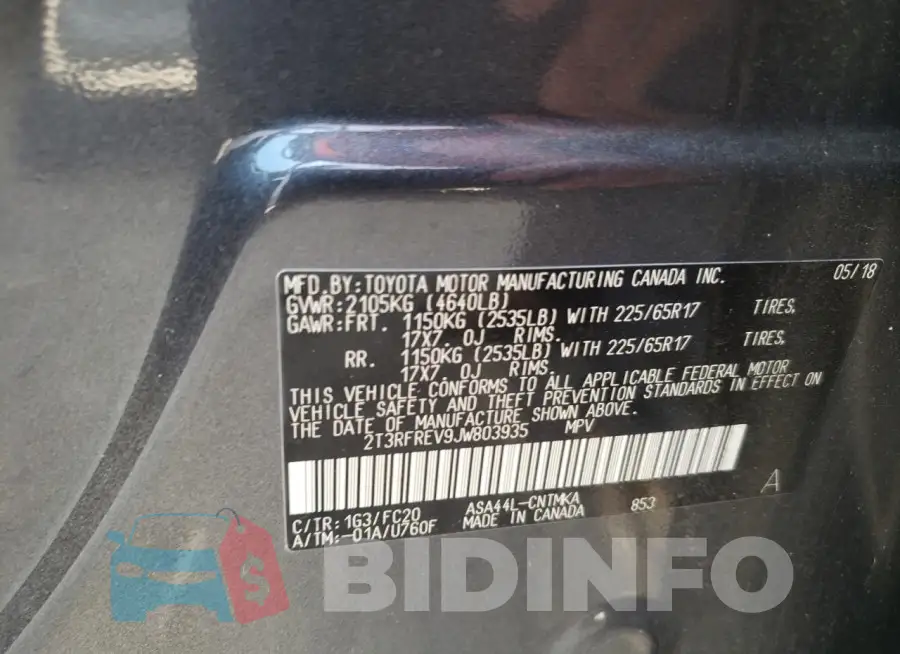 2T3RFREV9JW803935 Photo# 13