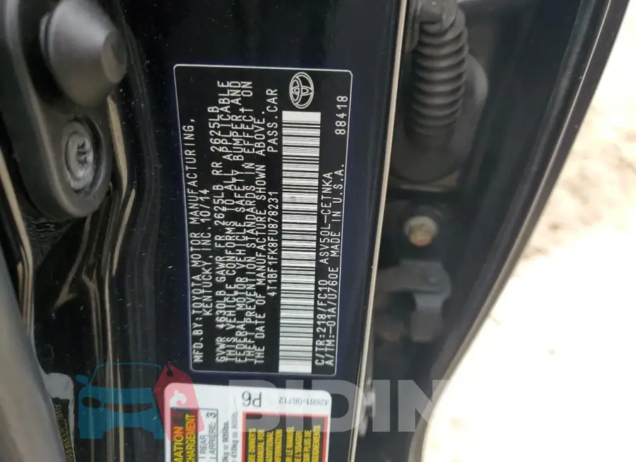 4T1BF1FK8FU878231 Photo# 13