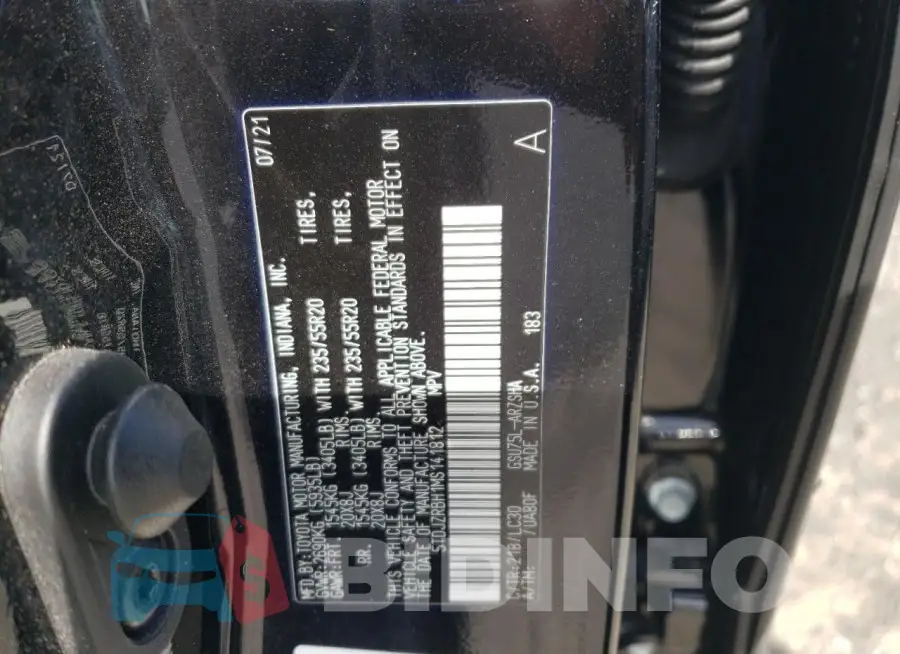 5TDJZRBH1MS141812 Photo# 14