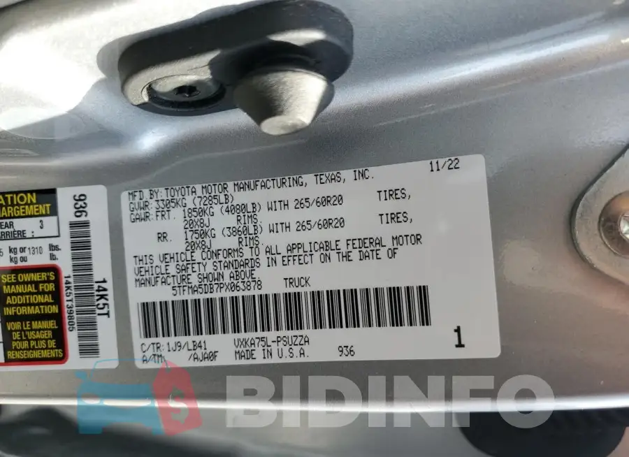 5TFMA5DB7PX063878 Photo# 12