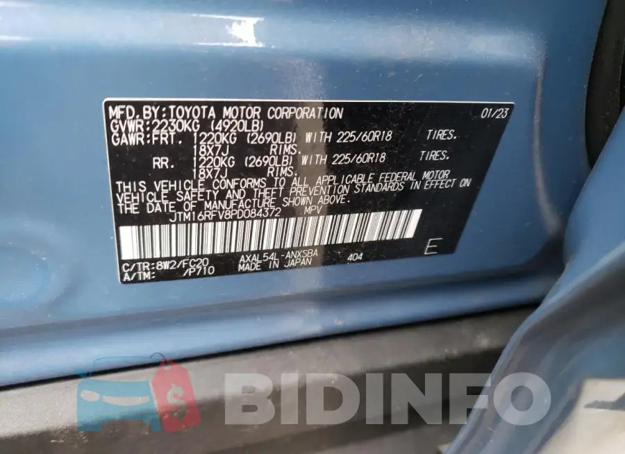 JTM16RFV8PD084372 Photo# 13