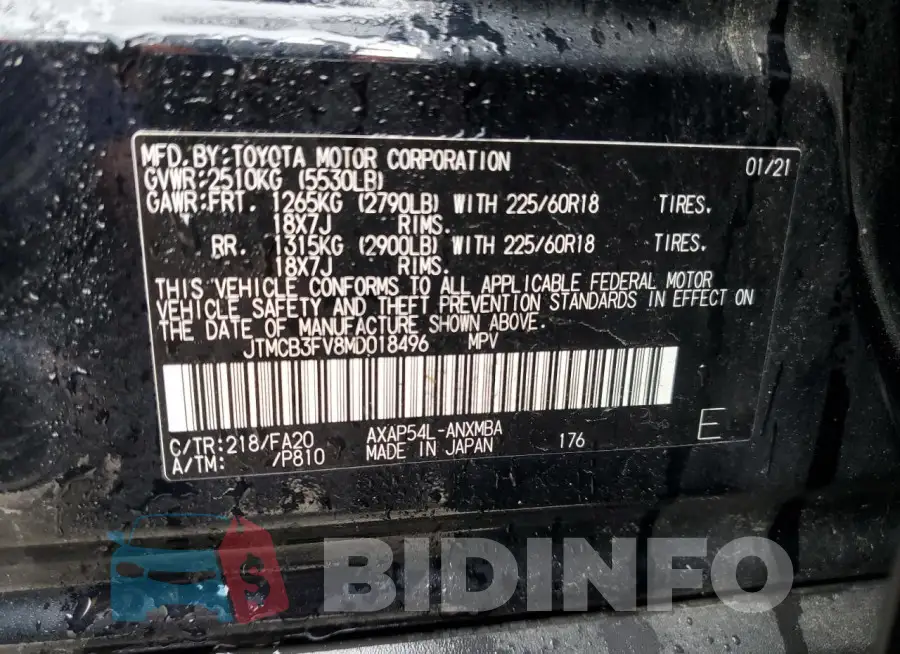 JTMCB3FV8MD018496 Photo# 13