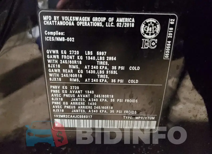 1V2MR2CA4JC556317 Photo# 13