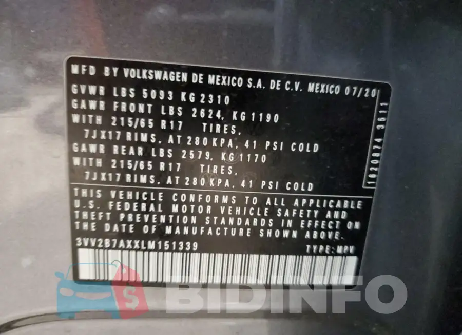 3VV2B7AXXLM151339 Photo# 12