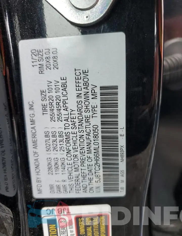 5J8TC2H66ML018050 Photo# 13