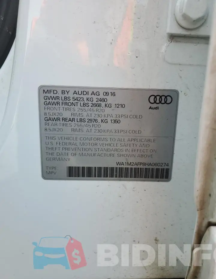 WA1M2AFP8HA060274 Photo# 12