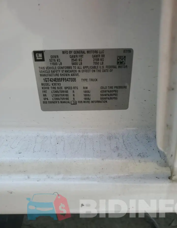 1GT424E86FF647008 Photo# 12