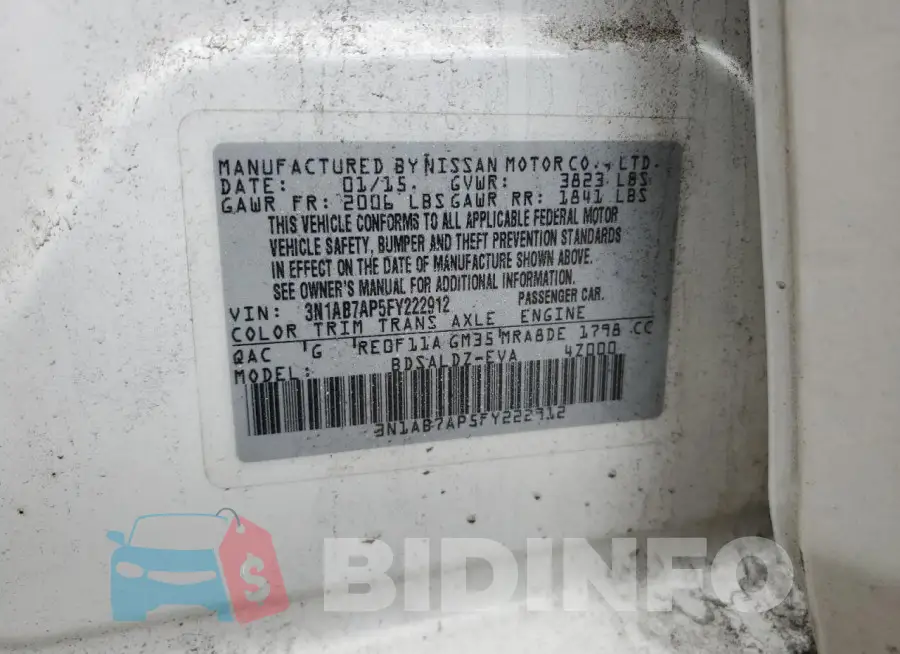 3N1AB7AP5FY222912 Photo# 12