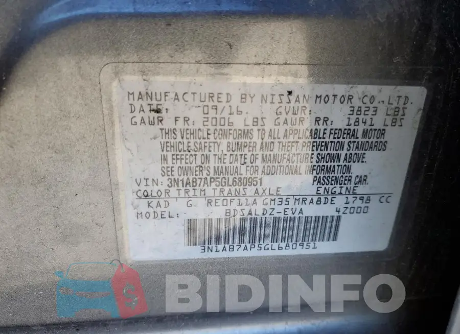 3N1AB7AP5GL680951 Photo# 12