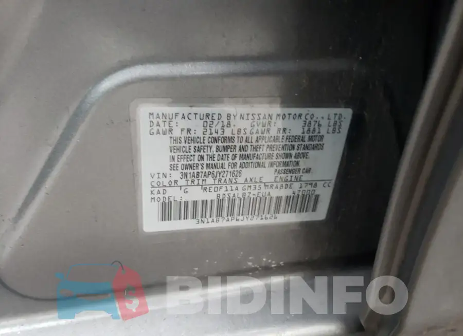 3N1AB7AP6JY271626 Photo# 12