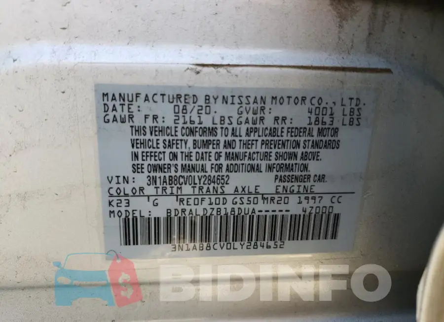 3N1AB8CV0LY284652 Photo# 12