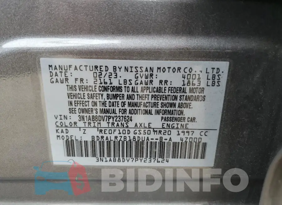 3N1AB8DV7PY237624 Photo# 10