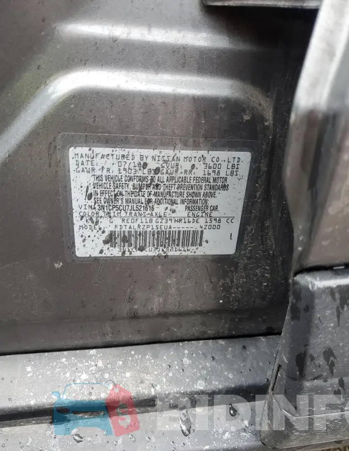 3N1CP5CU7JL521616 Photo# 12