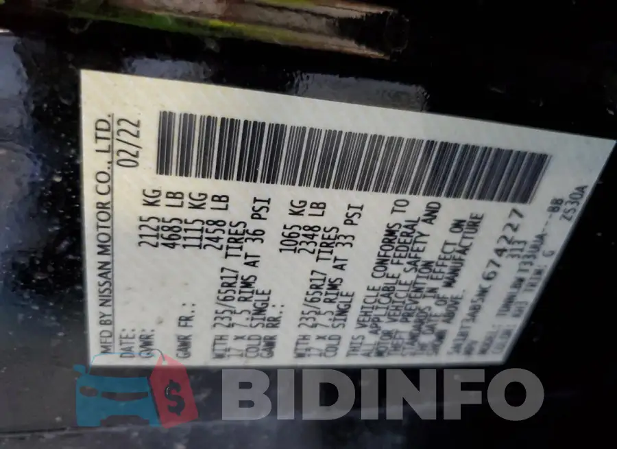 5N1BT3AB5NC674227 Photo# 12