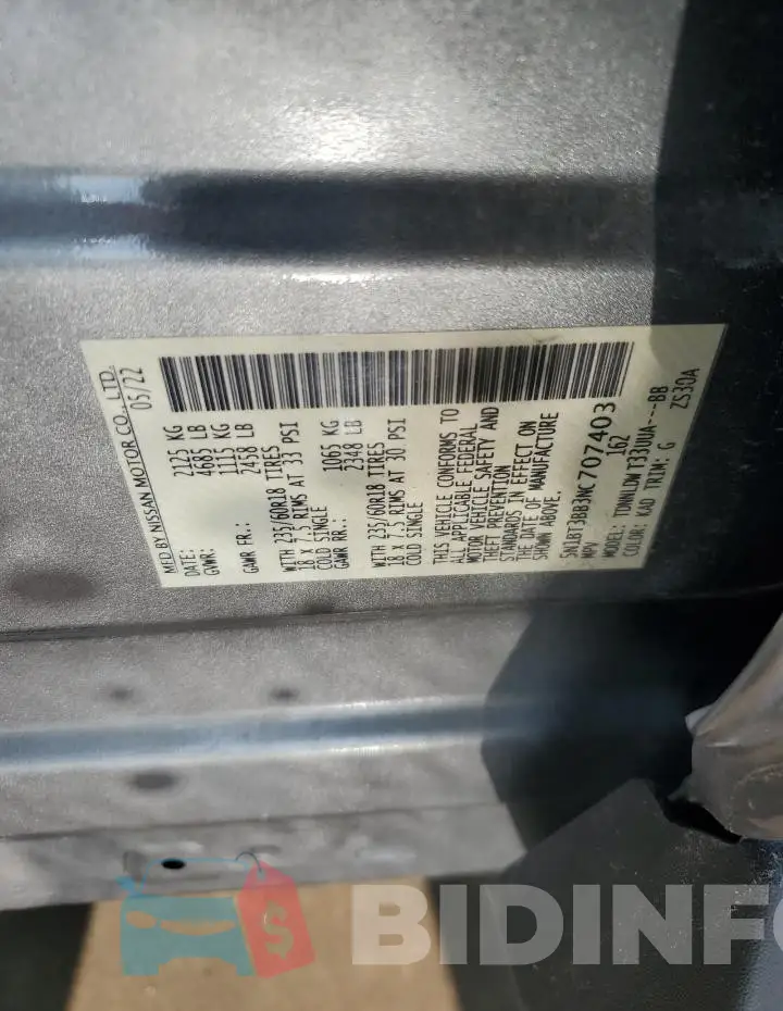 5N1BT3BB3NC707403 Photo# 13