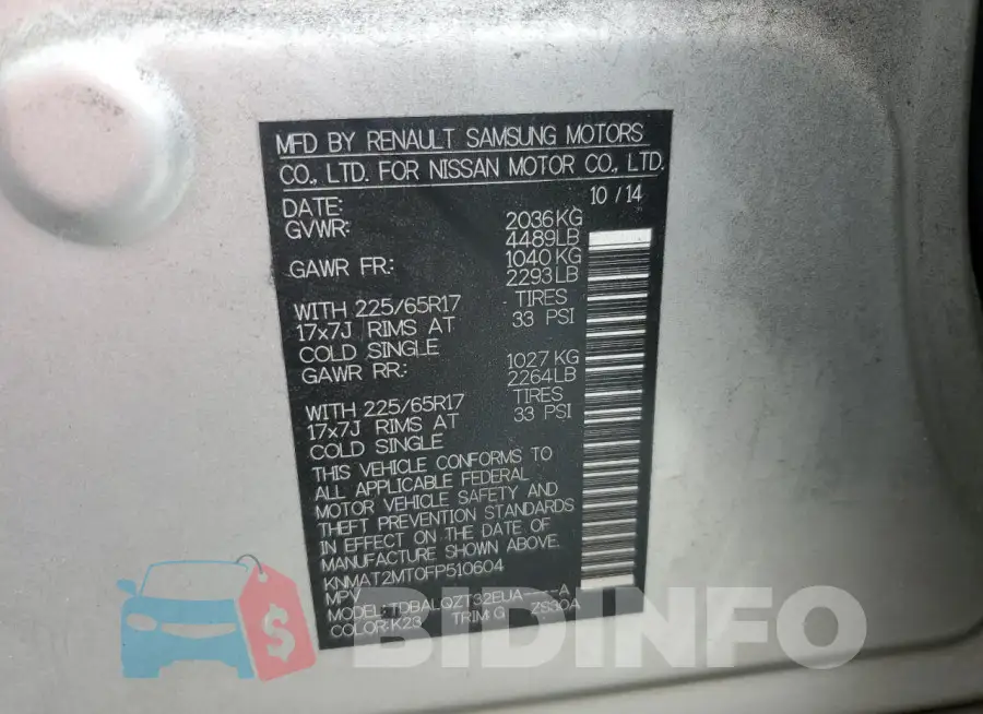 KNMAT2MT0FP510604 Photo# 13