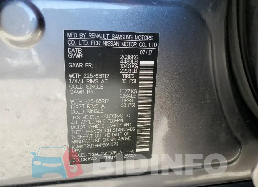 KNMAT2MT8HP605074 Photo# 13