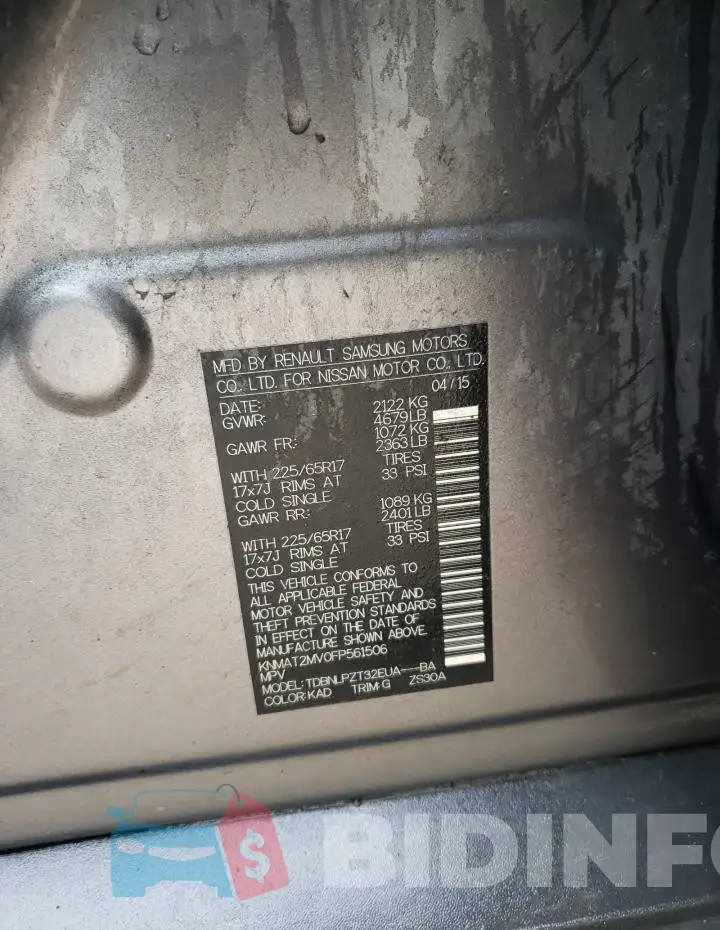 KNMAT2MV0FP561506 Photo# 13
