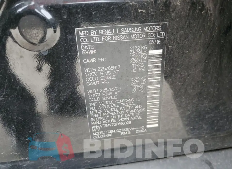 KNMAT2MV7GP696029 Photo# 12