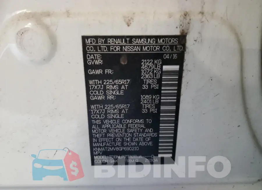 KNMAT2MV8GP690210 Photo# 13
