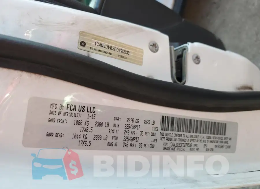 1C4NJDEB3FD270538 Photo# 13