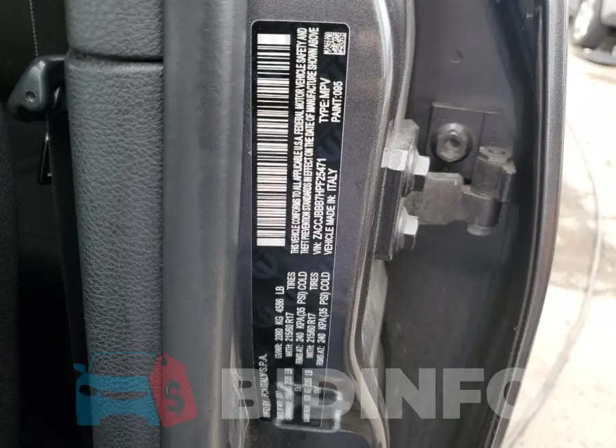 ZACCJBBB7HPF25471 Photo# 12