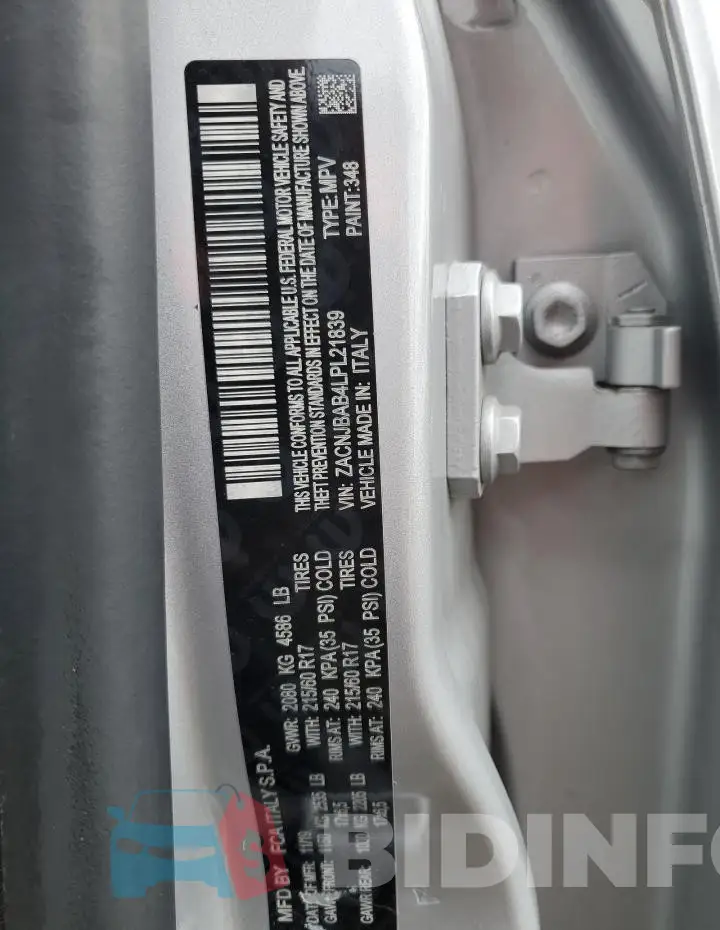 ZACNJBAB4LPL21839 Photo# 12