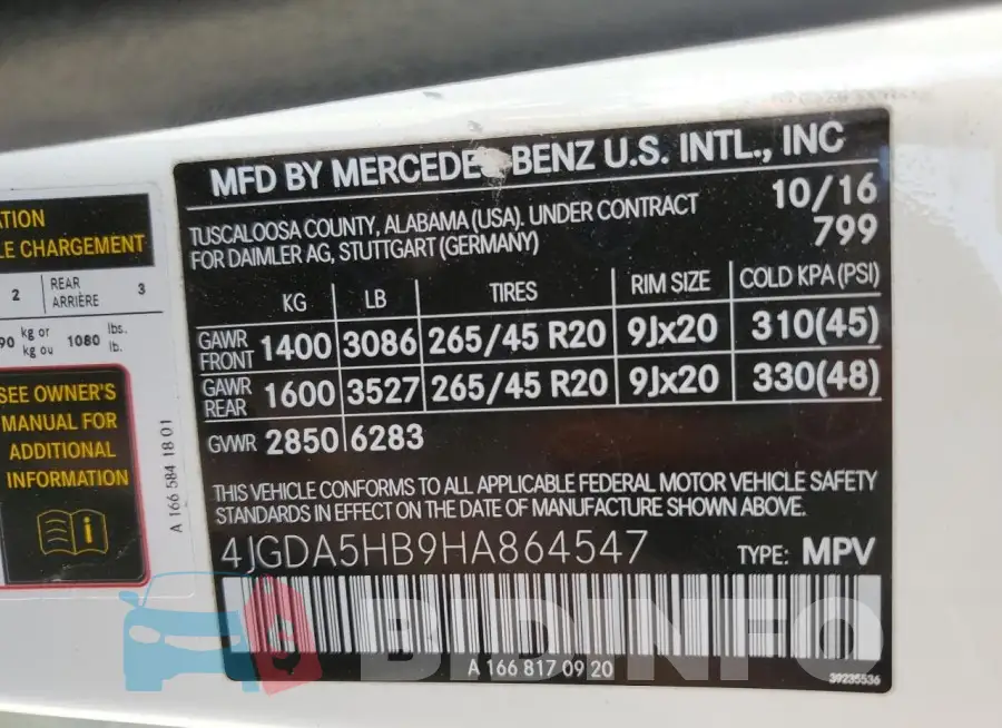 4JGDA5HB9HA864547 Photo# 14