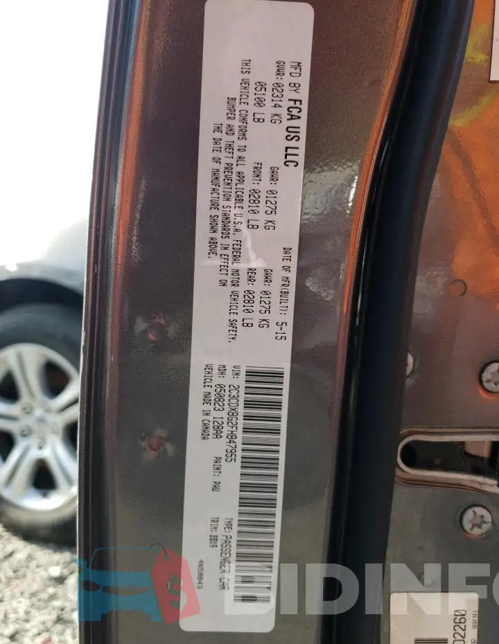2C3CDXBG2FH847955 Photo# 12