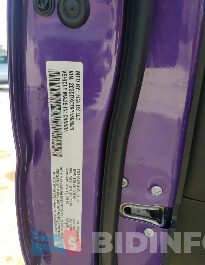 2C3CDXCT9PH598003 Photo# 12