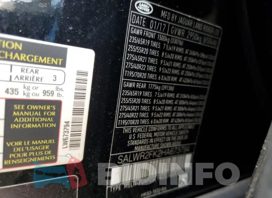 SALWR2FK2HA673794 Photo# 12