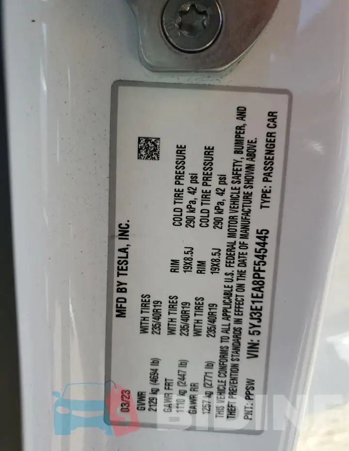 5YJ3E1EA8PF545445 Photo# 12