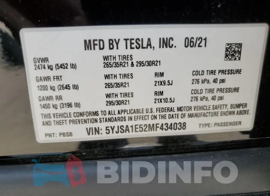 5YJSA1E52MF434038 Photo# 12