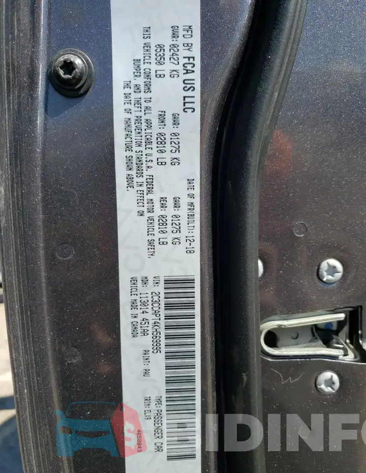 2C3CCAPT4KH569995 Photo# 13