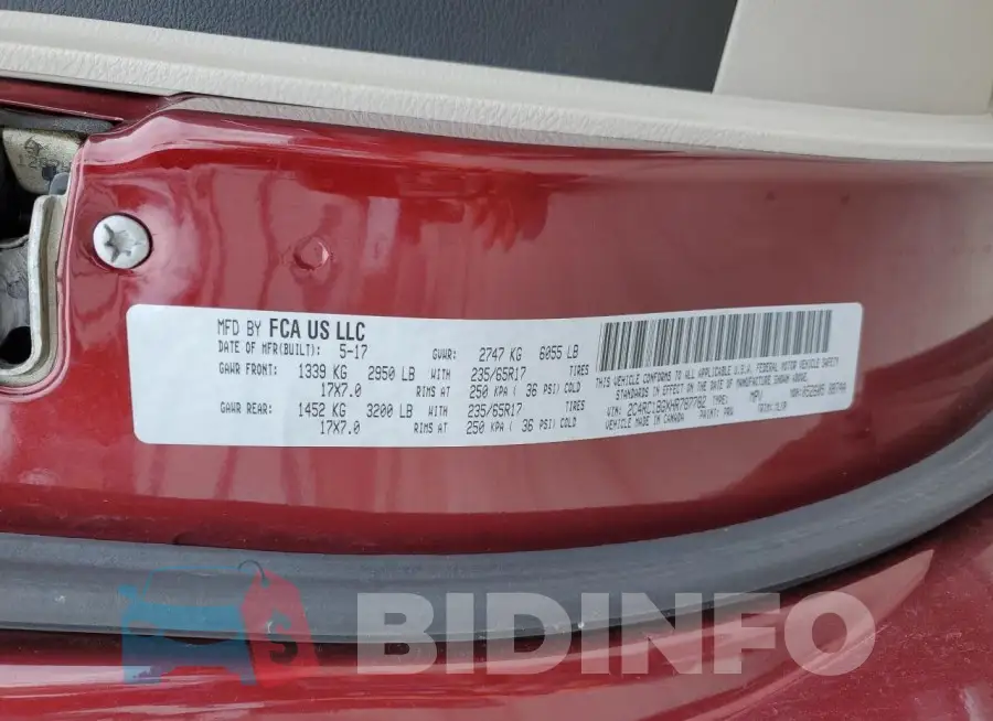 2C4RC1BGXHR787782 Photo# 13