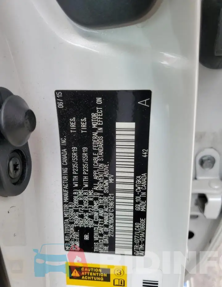 2T2ZK1BA3FC196121 Photo# 12