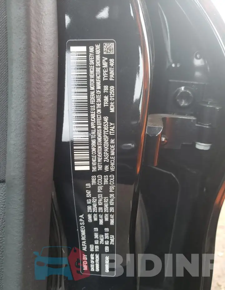 ZASPAKBN5P7D65346 Photo# 13