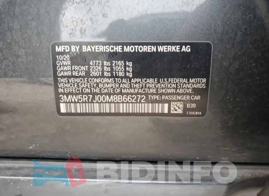 3MW5R7J00M8B66272 Photo# 12