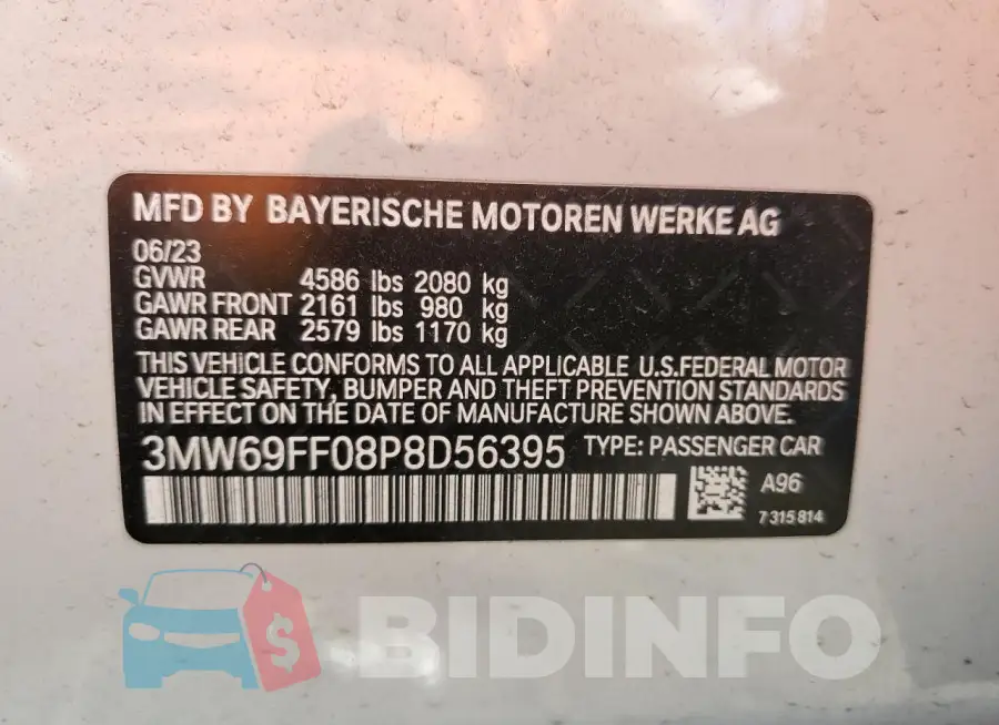 3MW69FF08P8D56395 Photo# 12