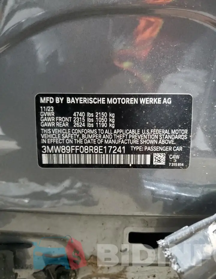 3MW89FF08R8E17241 Photo# 12