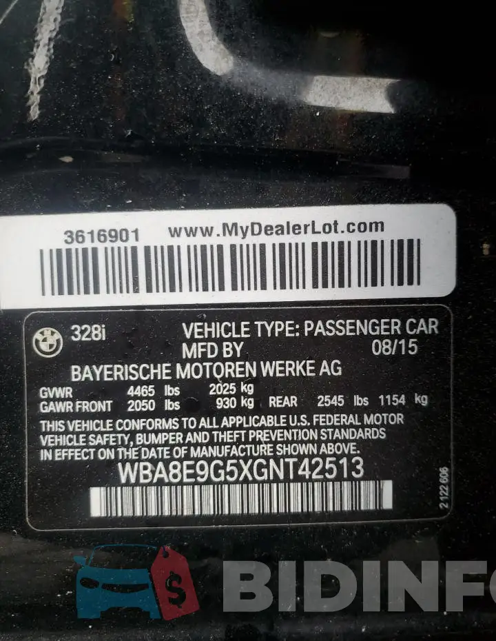 WBA8E9G5XGNT42513 Photo# 12