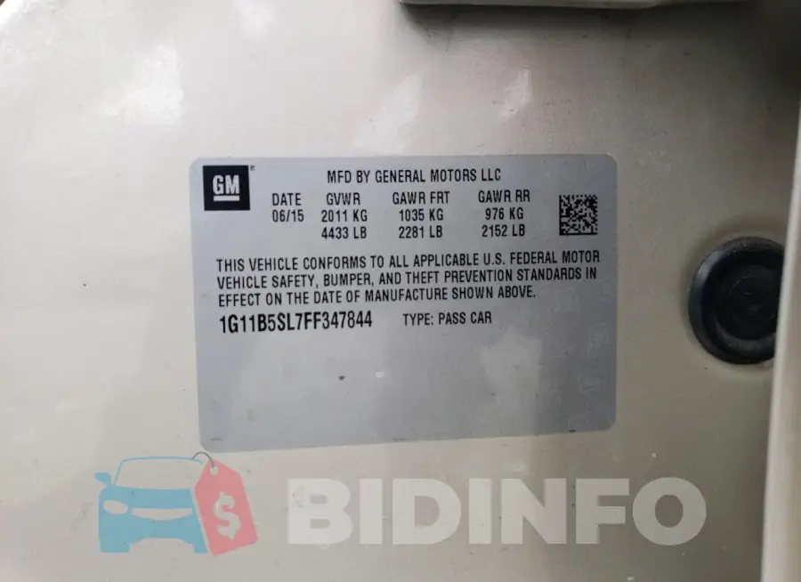 1G11B5SL7FF347844 Photo# 13
